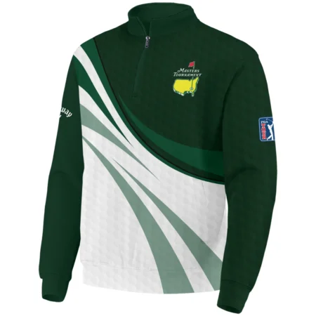 Golf Sport Masters Tournament Callaway Quarter-Zip Jacket Green Color Sports Golf Ball Pattern All Over Print Quarter-Zip Jacket