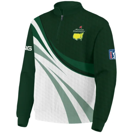 Golf Sport Masters Tournament Ping Quarter-Zip Jacket Green Color Sports Golf Ball Pattern All Over Print Quarter-Zip Jacket