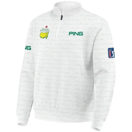 Golf Pattern Masters Tournament Ping Quarter-Zip Jacket White And Green Color Golf Sports All Over Print Quarter-Zip Jacket