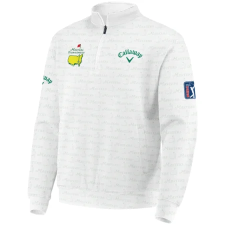 Pattern Masters Tournament Callaway Quarter-Zip Jacket White Green Sport Love Clothing Quarter-Zip Jacket