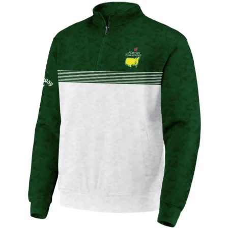 Masters Tournament Callaway Quarter-Zip Jacket White Pattern White Geometric Abstract Polygon Shape Quarter-Zip Jacket