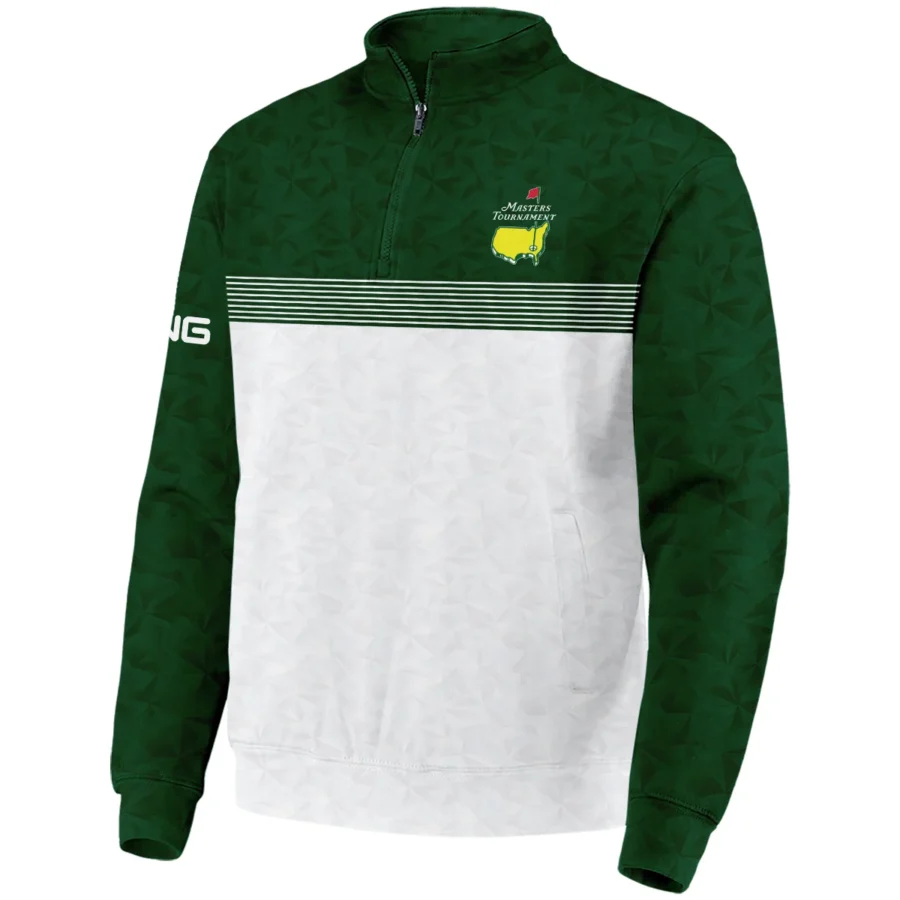 Masters Tournament Ping Quarter-Zip Jacket White Pattern White Geometric Abstract Polygon Shape Quarter-Zip Jacket