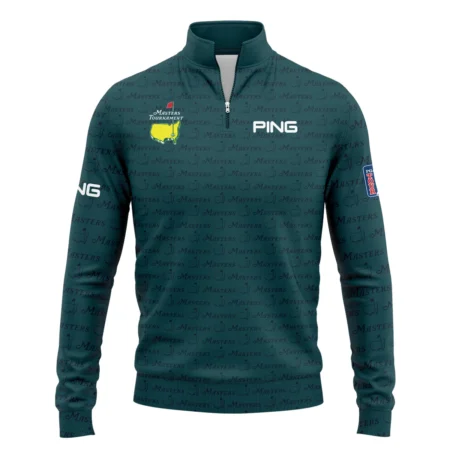 Pattern Dark Green Masters Tournament Ping Quarter-Zip Jacket Color Green Quarter-Zip Jacket