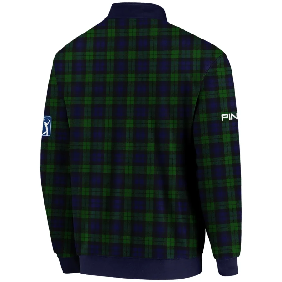 Masters Tournament Ping Golf Quarter-Zip Jacket Sports Green Purple Black Watch Tartan Plaid All Over Print Quarter-Zip Jacket