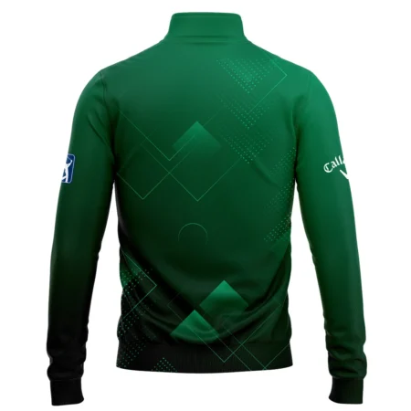 Masters Tournament Callaway Quarter-Zip Jacket Golf Sports Green Abstract Geometric Quarter-Zip Jacket