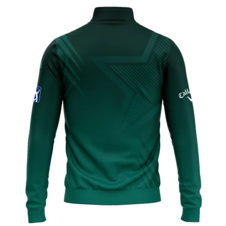 Sports Callaway Masters Tournament Quarter-Zip Jacket Star Pattern Dark Green Gradient Golf Quarter-Zip Jacket
