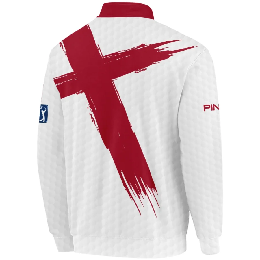 Ping 152nd The Open Championship Golf Sport Quarter-Zip Jacket Red White Golf Pattern All Over Print Quarter-Zip Jacket