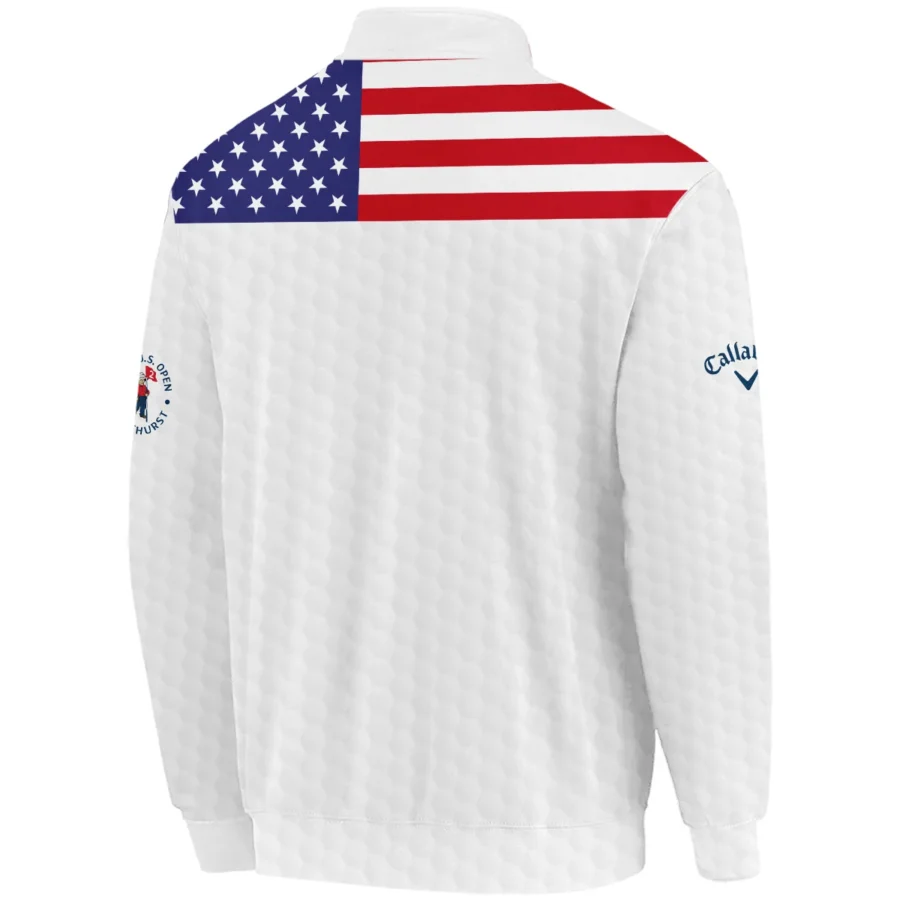 Callaway 124th U.S. Open Pinehurst Quarter-Zip Jacket USA Flag Golf Pattern All Over Print Quarter-Zip Jacket