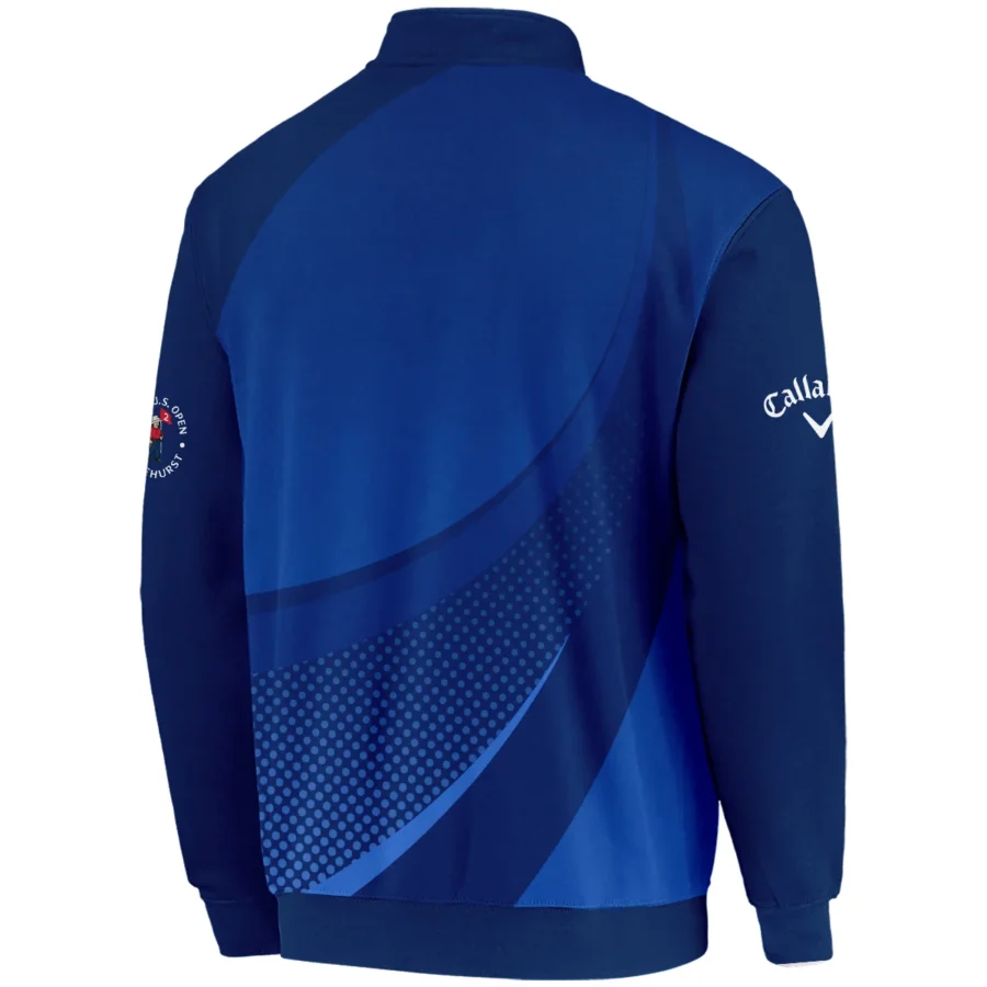 Callaway 124th U.S. Open Pinehurst Golf Sport Quarter-Zip Jacket Dark Blue Gradient Halftone Pattern All Over Print Quarter-Zip Jacket