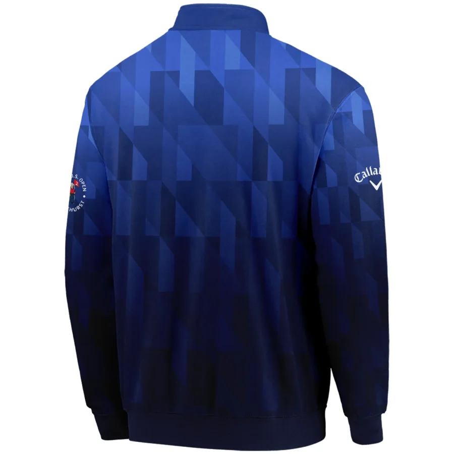 Callaway 124th U.S. Open Pinehurst Golf Sport Quarter-Zip Jacket Blue Fabric Geometric Pattern  All Over Print Quarter-Zip Jacket