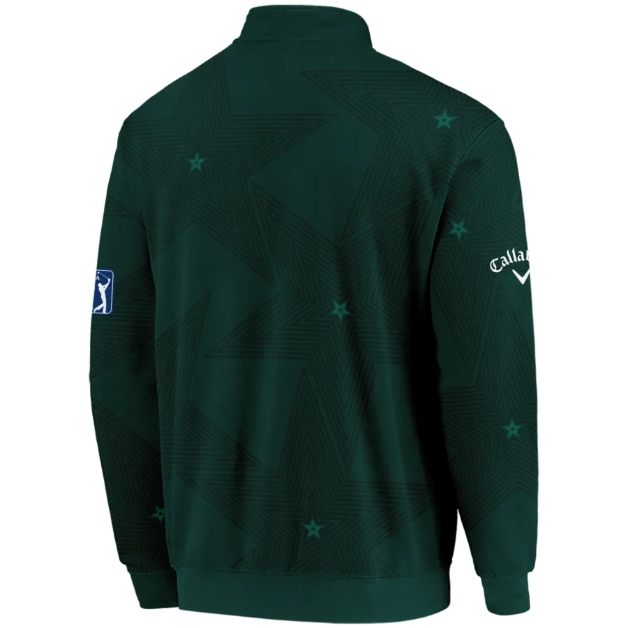 Golf Masters Tournament Callaway Quarter-Zip Jacket Stars Dark Green Golf Sports All Over Print Quarter-Zip Jacket