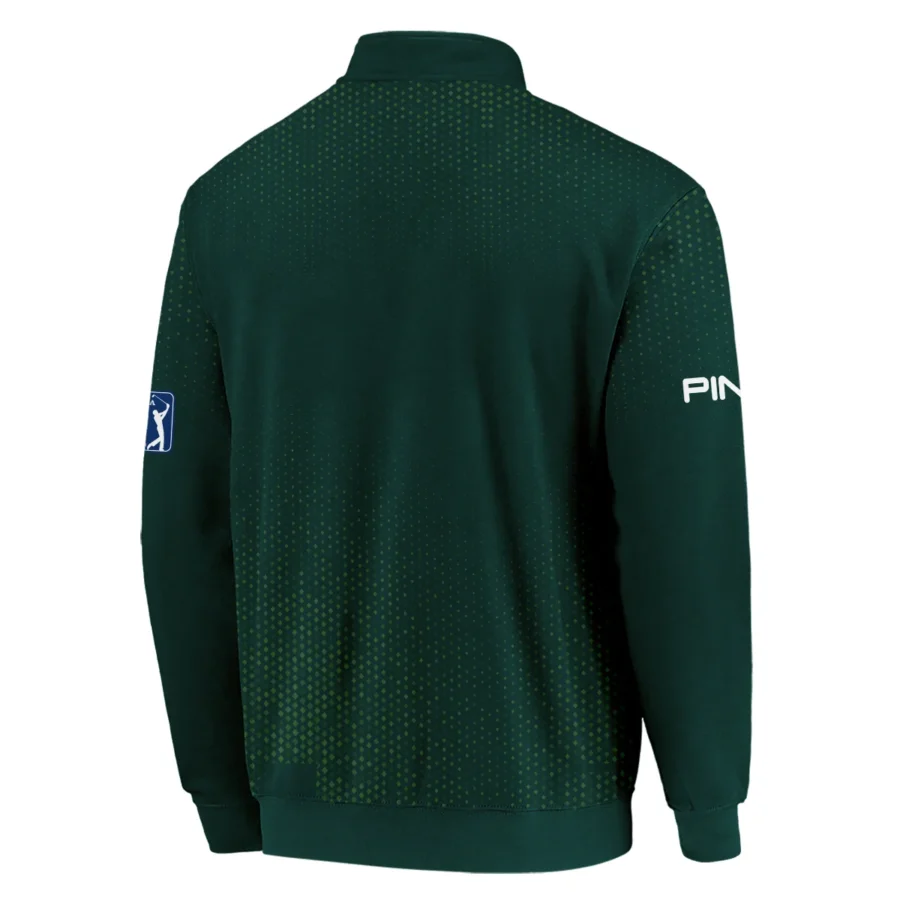 Golf Sport Masters Tournament Ping Quarter-Zip Jacket Sports Dinamond Shape Dark Green Quarter-Zip Jacket