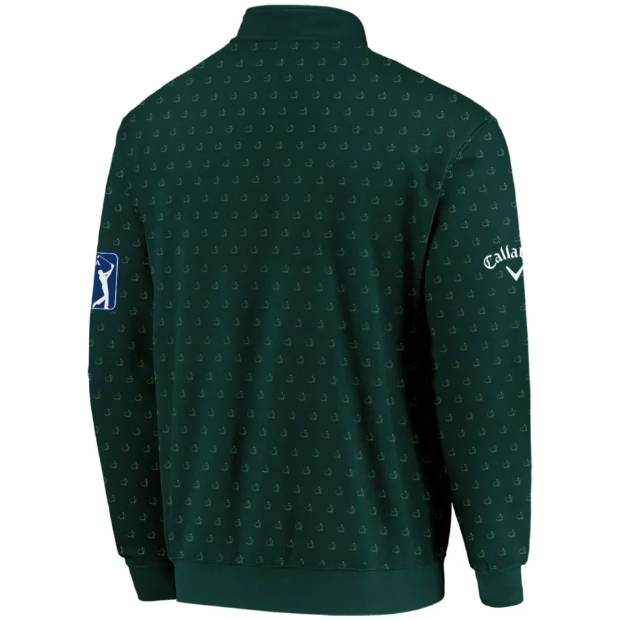 Golf Masters Tournament Callaway Quarter-Zip Jacket Logo Pattern Gold Green Golf Sports All Over Print Quarter-Zip Jacket