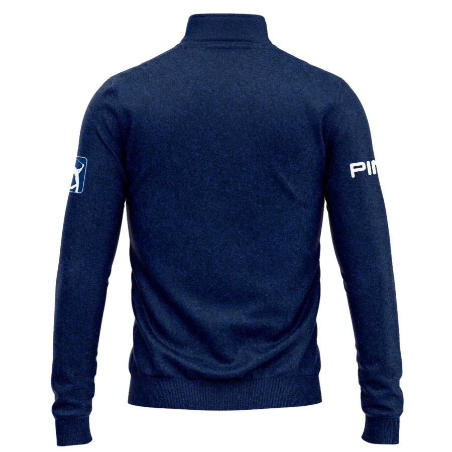 Special Version 2024 PGA Championship Valhalla Ping Quarter-Zip Jacket Blue Paperboard Texture Quarter-Zip Jacket