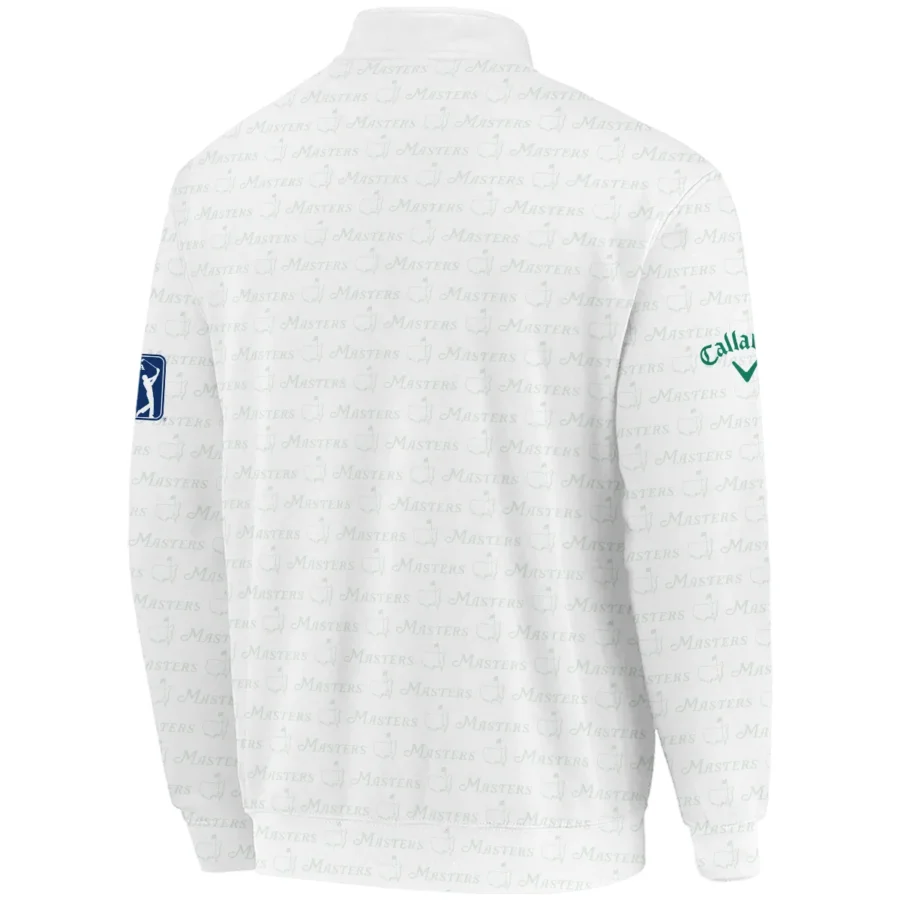 Pattern Masters Tournament Callaway Quarter-Zip Jacket White Green Sport Love Clothing Quarter-Zip Jacket