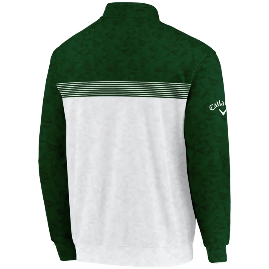 Masters Tournament Callaway Quarter-Zip Jacket White Pattern White Geometric Abstract Polygon Shape Quarter-Zip Jacket