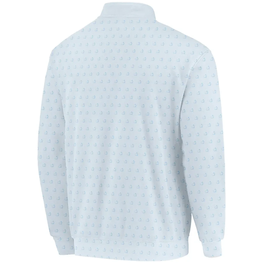 Pattern Masters Tournament Callaway Quarter-Zip Jacket White Light Blue Color Pattern Logo  Quarter-Zip Jacket