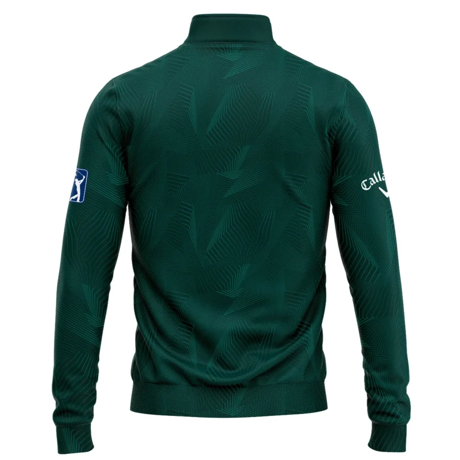 Abstract Pattern Lines Forest Green Masters Tournament Callaway Quarter-Zip Jacket Style Classic Quarter-Zip Jacket