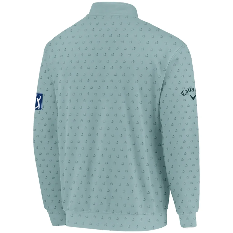 Golf Pattern Masters Tournament Callaway Quarter-Zip Jacket Cyan Pattern All Over Print Quarter-Zip Jacket