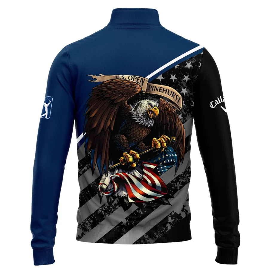 Special Version 124th U.S. Open Pinehurst Callaway Quarter-Zip Jacket Color Blue Eagle USA  Quarter-Zip Jacket