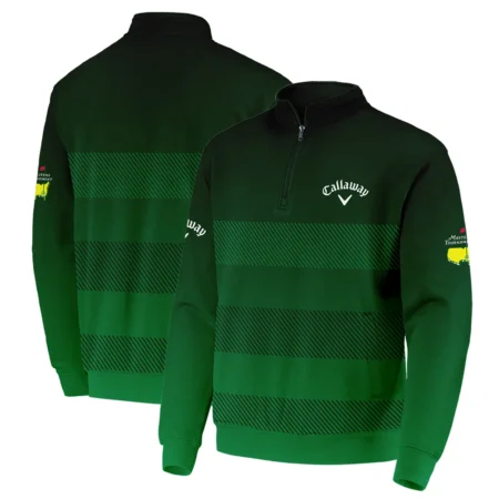 Masters Tournament Callaway Sports Long Polo Shirt Green Gradient Stripes Pattern All Over Print Long Polo Shirt For Men