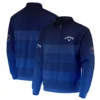 Taylor Made 124th U.S. Open Pinehurst Sleeveless Jacket Sports Dark Blue Gradient Striped Pattern All Over Print Sleeveless Jacket
