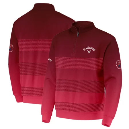 Golf Callaway 124th U.S. Open Pinehurst Sports Long Polo Shirt Red Gradient Stripes Pattern All Over Print Long Polo Shirt For Men
