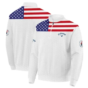 Callaway 124th U.S. Open Pinehurst Zipper Hoodie Shirt USA Flag Golf Pattern All Over Print Zipper Hoodie Shirt