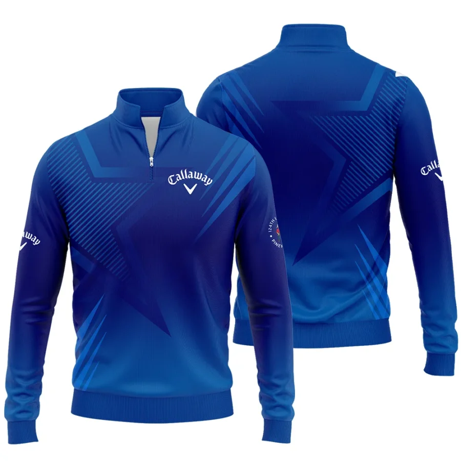 124th U.S. Open Pinehurst No.2 Callaway Quarter-Zip Jacket Dark Blue Gradient Star Pattern Quarter-Zip Jacket