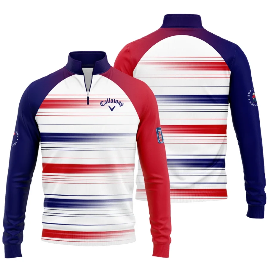 Sport Callaway 124th U.S. Open Pinehurst Quarter-Zip Jacket Straight Lines Blue Red Quarter-Zip Jacket