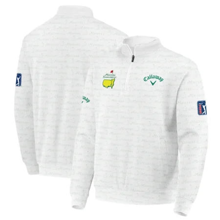 Golf Pattern Masters Tournament Callaway Zipper Hoodie Shirt White And Green Color Golf Sports All Over Print Zipper Hoodie Shirt