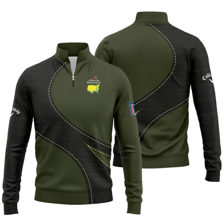 Pattern Military Green Masters Tournament Callaway Quarter-Zip Jacket Style Classic Quarter-Zip Jacket