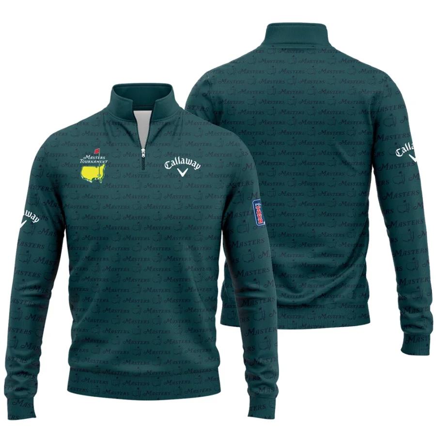 Pattern Dark Green Masters Tournament Callaway Quarter-Zip Jacket Color Green Quarter-Zip Jacket