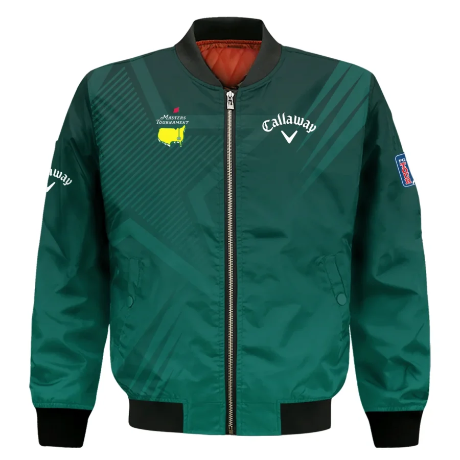 Sports Callaway Masters Tournament Bomber Jacket Star Pattern Dark Green Gradient Golf Bomber Jacket