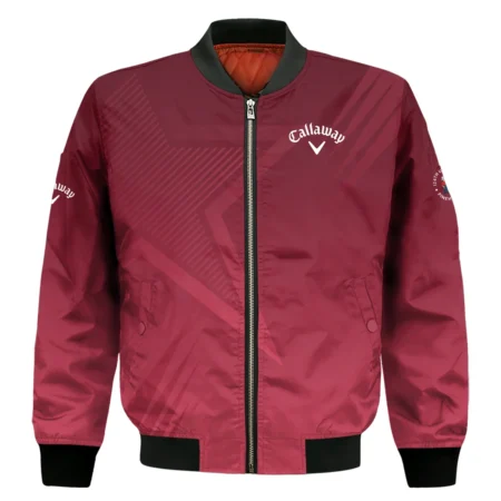 Callaway 124th U.S. Open Pinehurst Golf Sport Bomber Jacket Star Gradient Red Straight Pattern Bomber Jacket