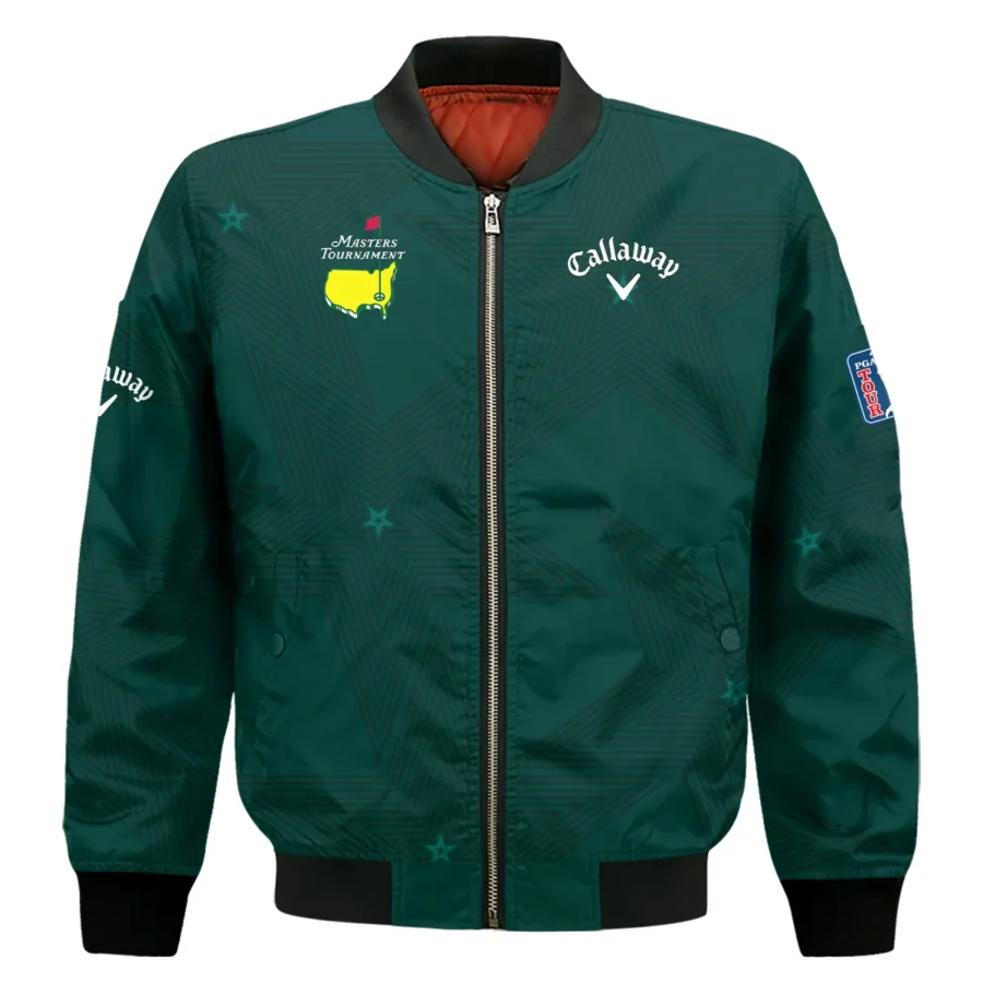 Golf Masters Tournament Callaway Bomber Jacket Stars Dark Green Golf Sports All Over Print Bomber Jacket