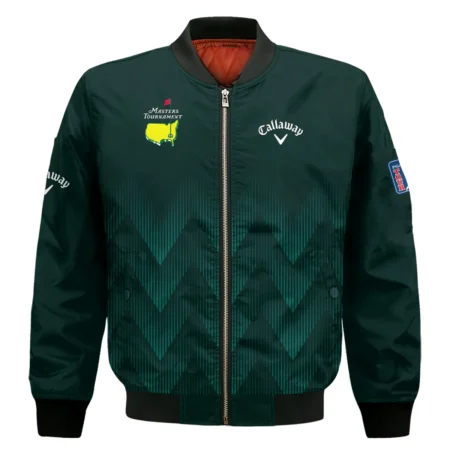 Masters Tournament Golf Callaway Quarter-Zip Jacket Zigzag Pattern Dark Green Golf Sports All Over Print Quarter-Zip Jacket