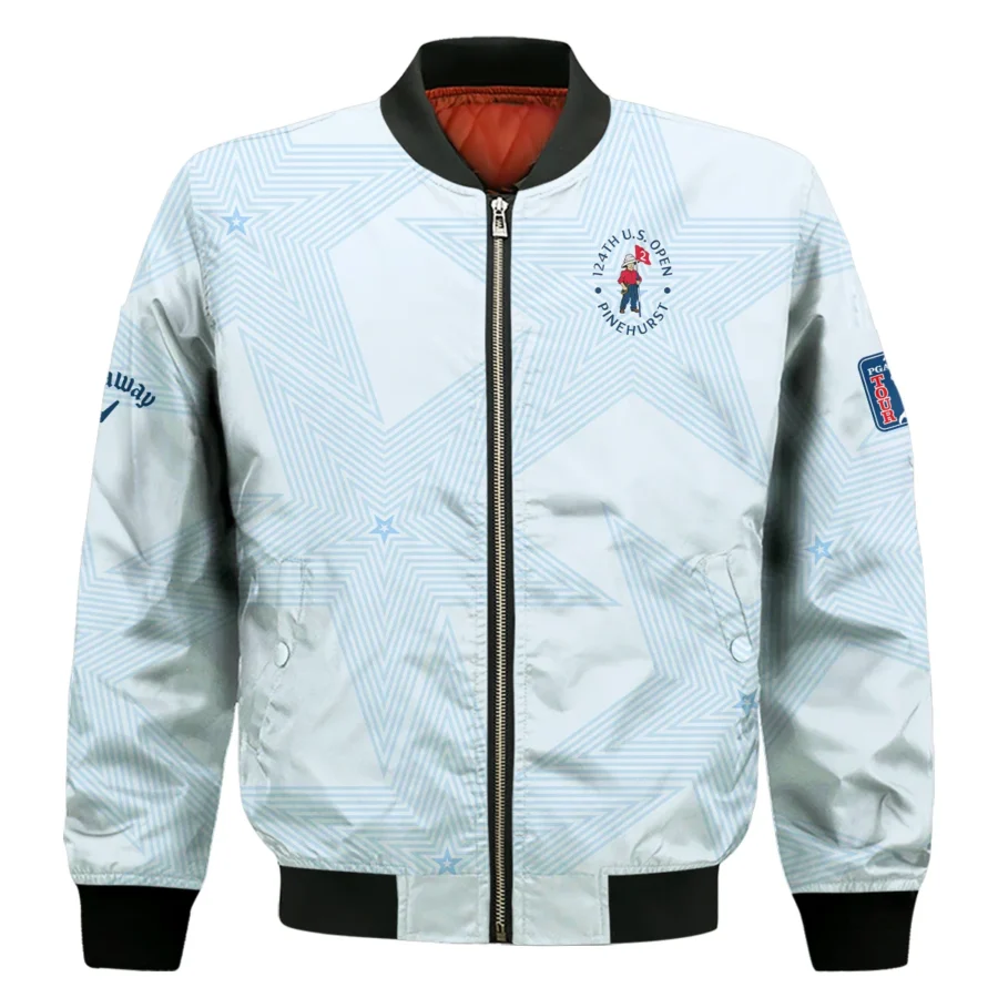 Golf 124th U.S. Open Pinehurst Callaway Bomber Jacket Stars Light Blue Golf Sports All Over Print Bomber Jacket