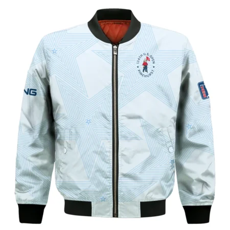 Golf 124th U.S. Open Pinehurst Ping Bomber Jacket Stars Light Blue Golf Sports All Over Print Bomber Jacket