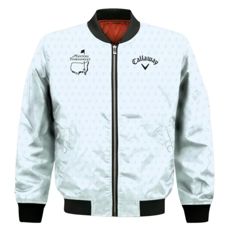 Pattern Masters Tournament Callaway Bomber Jacket White Light Blue Color Pattern Logo  Bomber Jacket