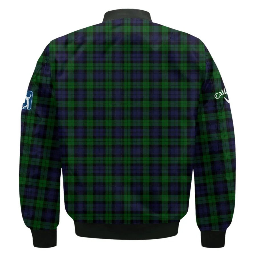 Masters Tournament Callaway Golf Bomber Jacket Sports Green Purple Black Watch Tartan Plaid All Over Print Bomber Jacket
