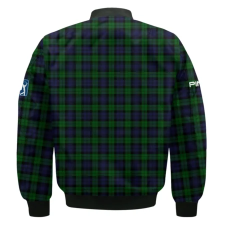 Masters Tournament Ping Golf Bomber Jacket Sports Green Purple Black Watch Tartan Plaid All Over Print Bomber Jacket