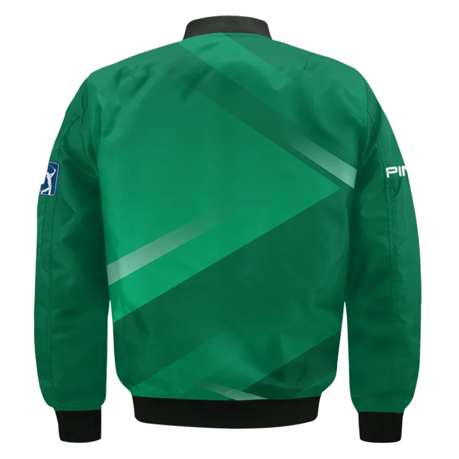 Ping Masters Tournament Golf Bomber Jacket Green Gradient Pattern Sports All Over Print Bomber Jacket