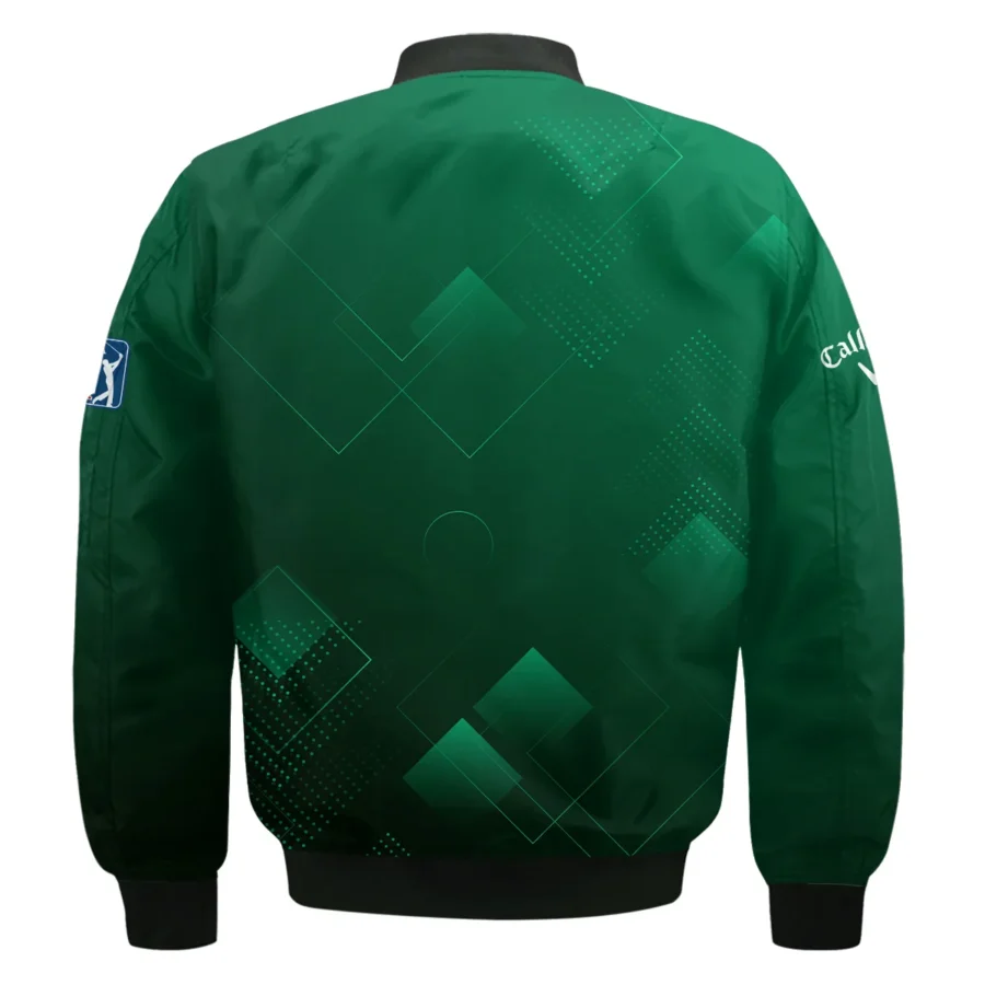 Masters Tournament Callaway Bomber Jacket Golf Sports Green Abstract Geometric Bomber Jacket