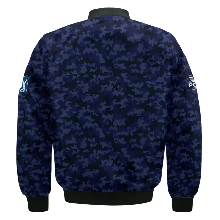 Golf 2024 PGA Championship Ping Bomber Jacket Blue Camouflage Pattern Sport All Over Print Bomber Jacket