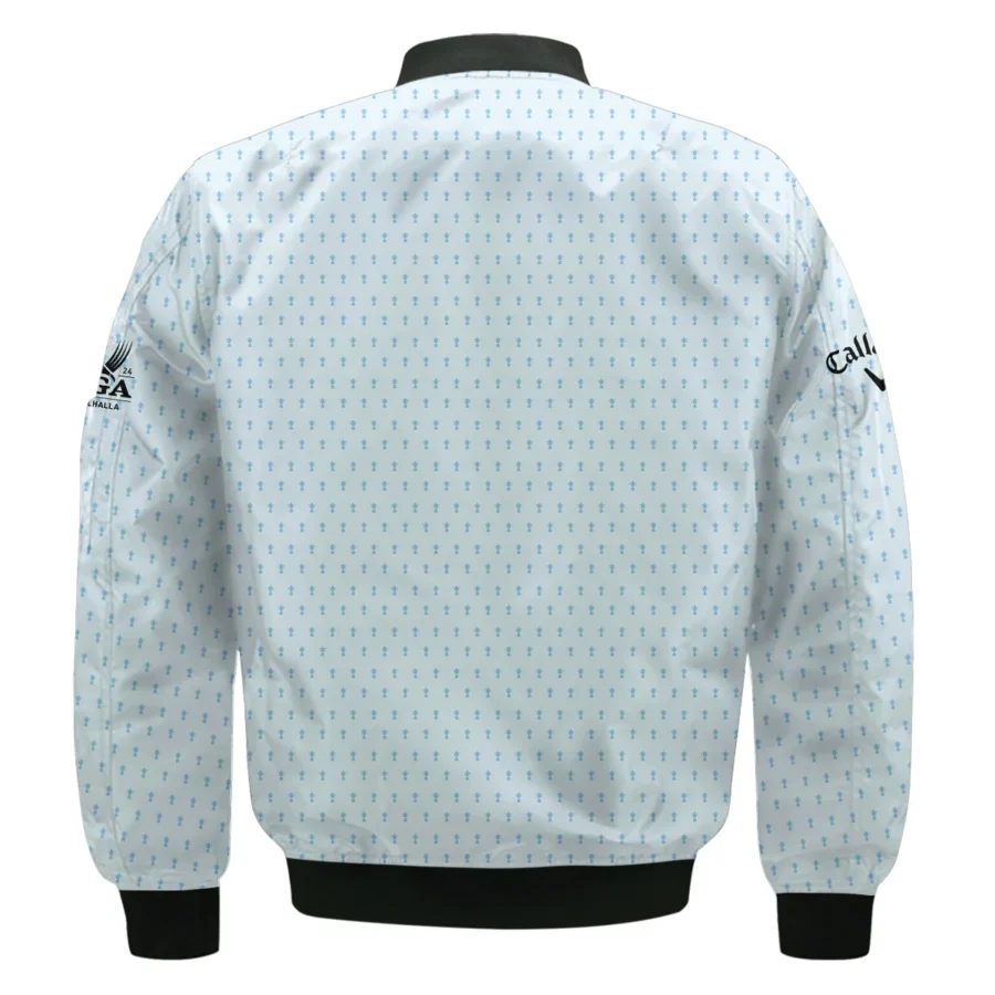 2024 PGA Championship Callaway Golf Bomber Jacket Light Blue Pastel Golf Cup Pattern All Over Print Bomber Jacket
