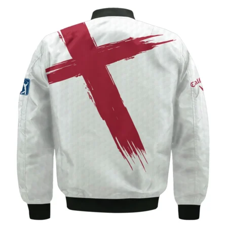 Callaway 152nd The Open Championship Golf Sport Bomber Jacket Red White Golf Pattern All Over Print Bomber Jacket