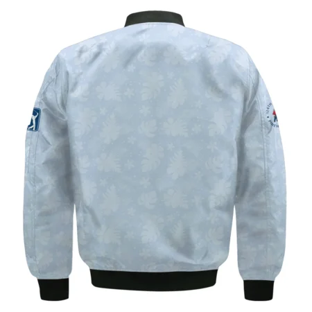 124th U.S. Open Pinehurst Ping Golf Bomber Jacket Light Blue Pastel Floral Hawaiian Pattern All Over Print Bomber Jacket