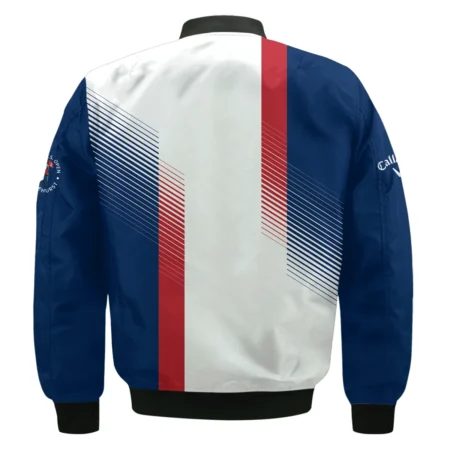 Sport Callaway 124th U.S. Open Pinehurst Golf Bomber Jacket Blue Red Striped Pattern White All Over Print Bomber Jacket