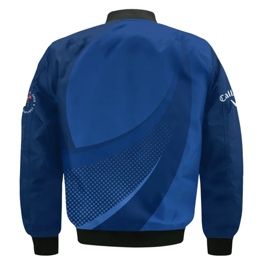 Callaway 124th U.S. Open Pinehurst Golf Sport Bomber Jacket Dark Blue Gradient Halftone Pattern All Over Print Bomber Jacket